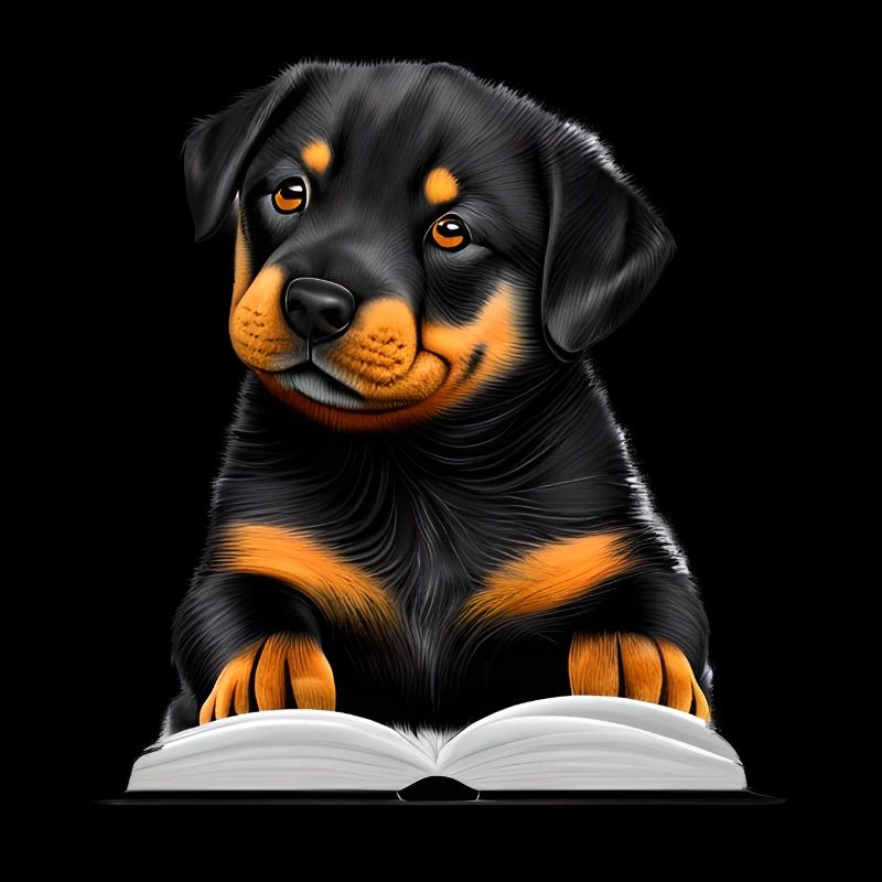 Rottweiler Hund Buch lesen Rottweilerwelpe Hunde