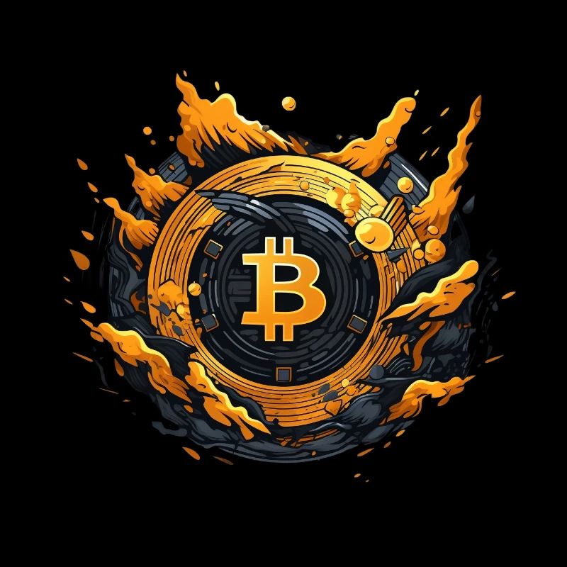 Bitcoin logo anime sytle