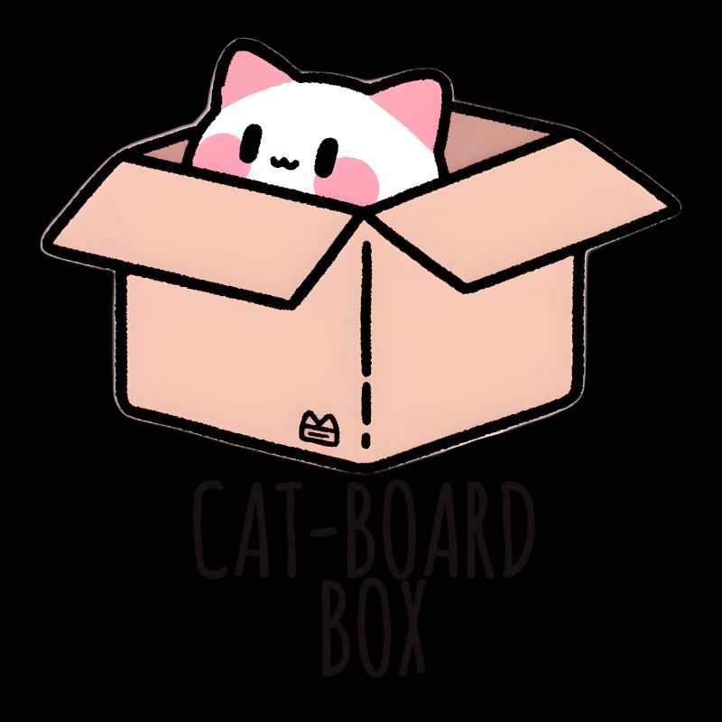 Chat curieux dans une boîte