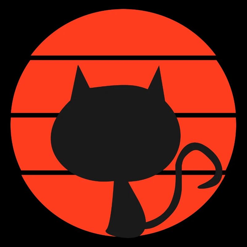 Retro Style Devil Cat