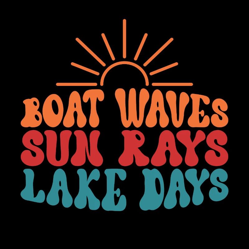 Boat Waves Sun Rays Lake Days, Summer Sun Beach