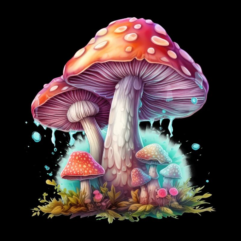 Champignon de fées Champignons de conte de fées Monde de conte de fées champignon