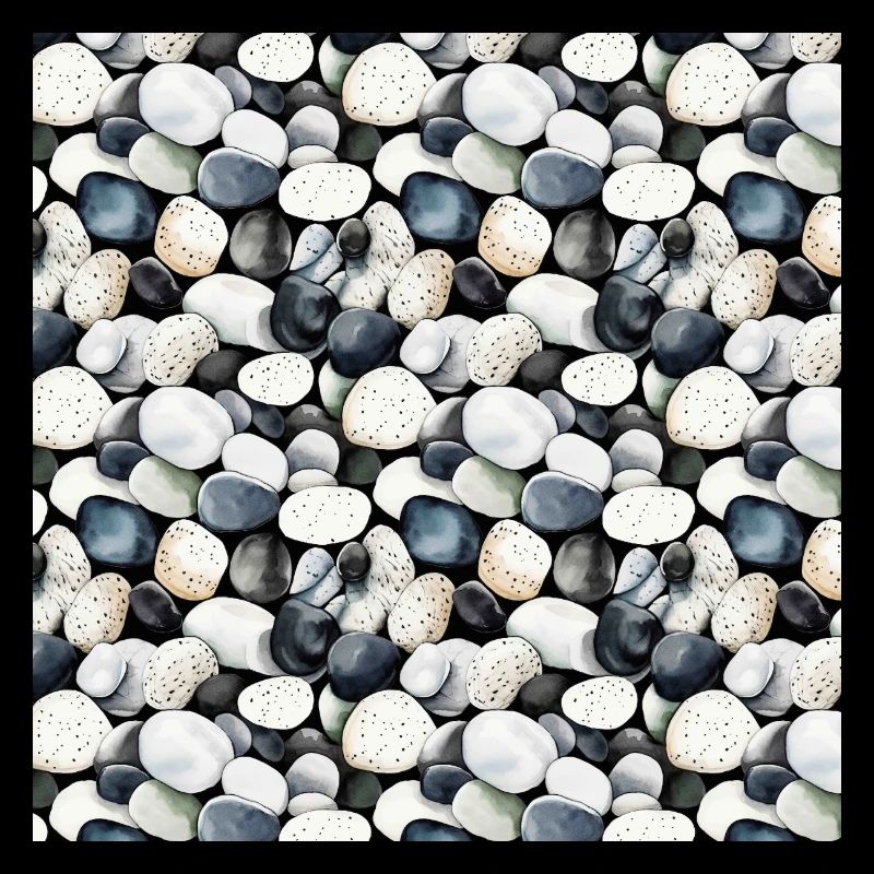 Smooth Stones Seamless Pattern Gemstones Polished