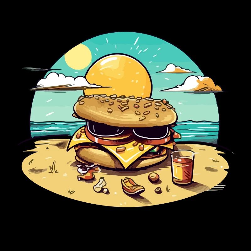 Hamburger at beach n°3