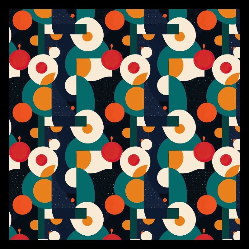 Abstract Seamless Pattern Shapes Lines Modern Art