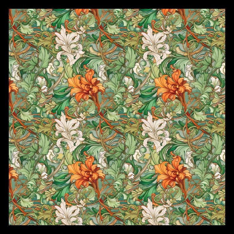 Flowers Seamless Pattern Floral Happy Blossom Art