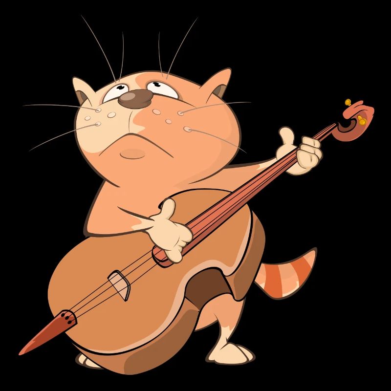Katze spielt Musik