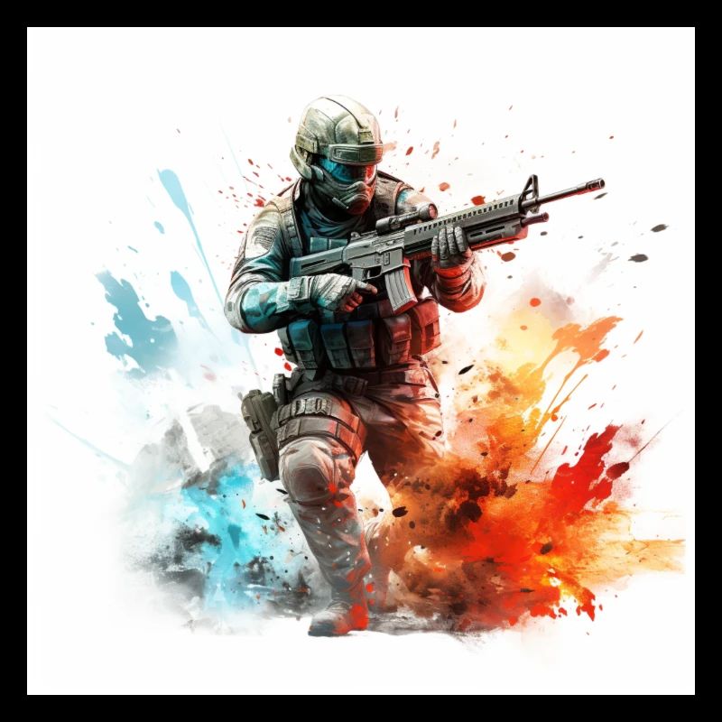 Gaming Art CoD BF 2042 BF4 BF3 BF2