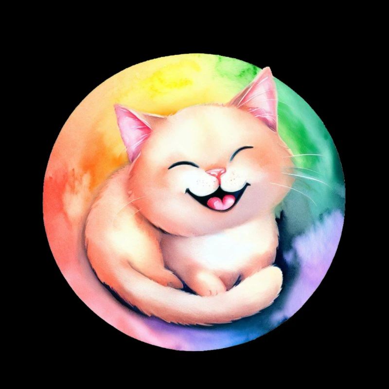 Chat arc-en-ciel