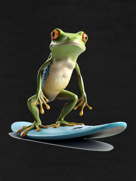 Frog surfing
