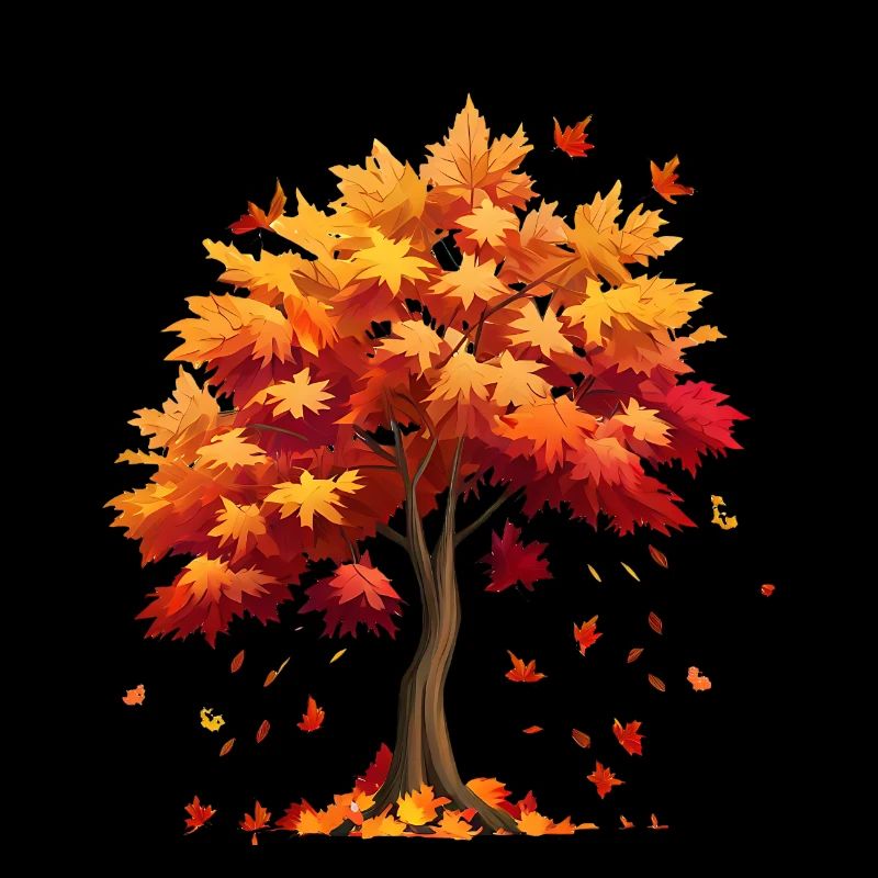 Herbst Herbstblätter fallen vom Baum