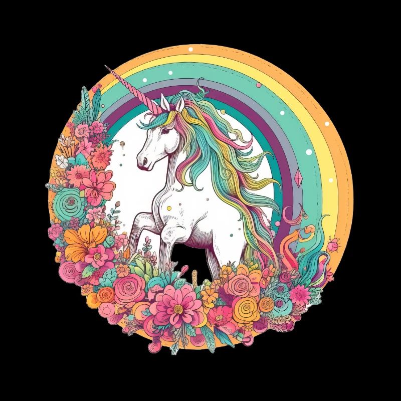 Verzauberter Regenbogen: Magisches Einhorn
