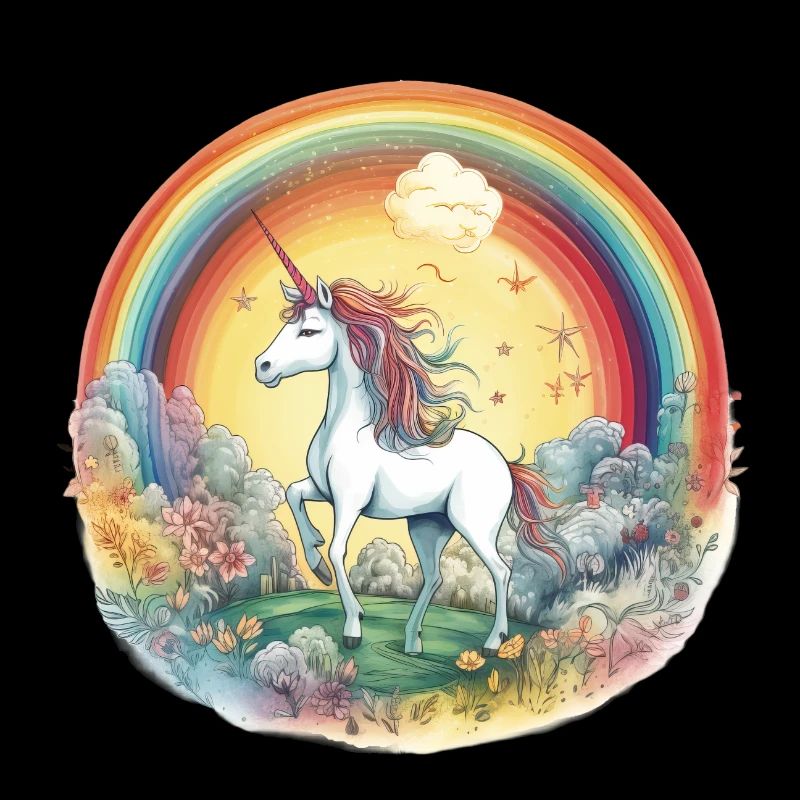 Verzauberter Regenbogen: Magisches Einhorn