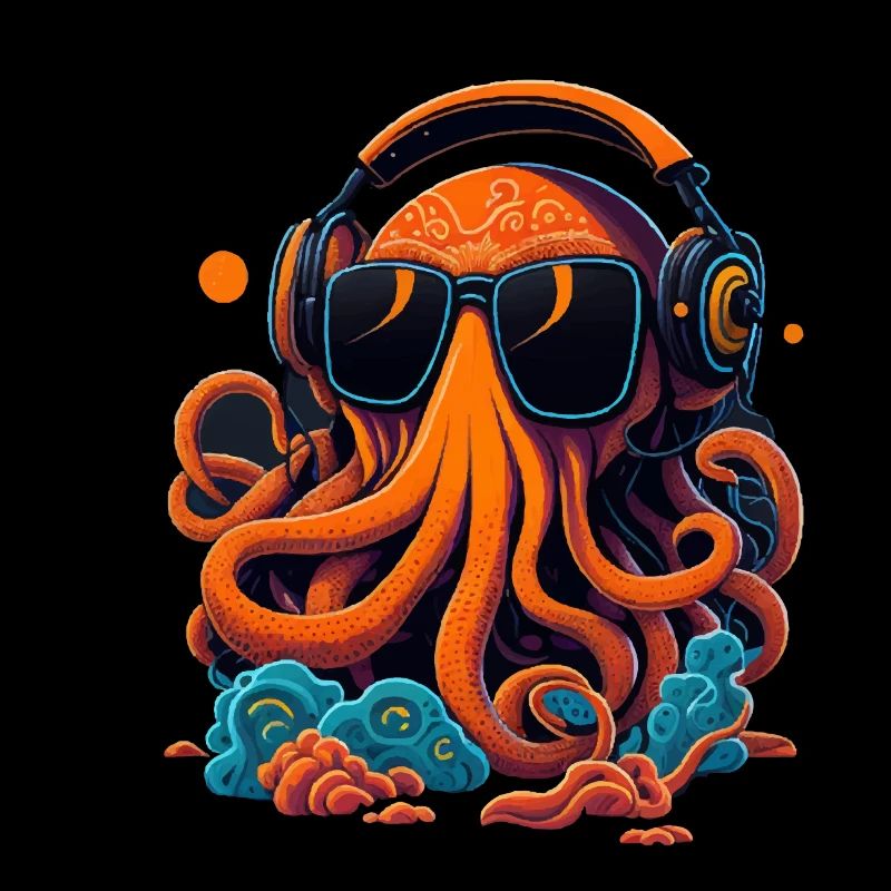 Oktopus mit Sonnenbrille