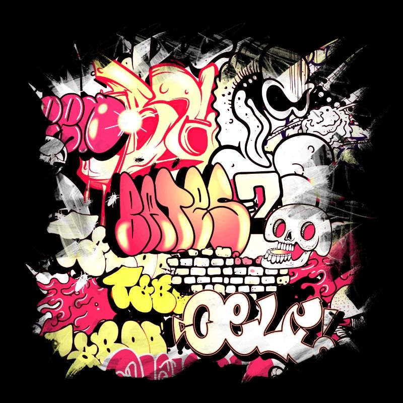 Graffiti-Stil Splash Hip Hop Farben Maler Farbe