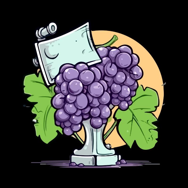 Trophée et grappe de raisin