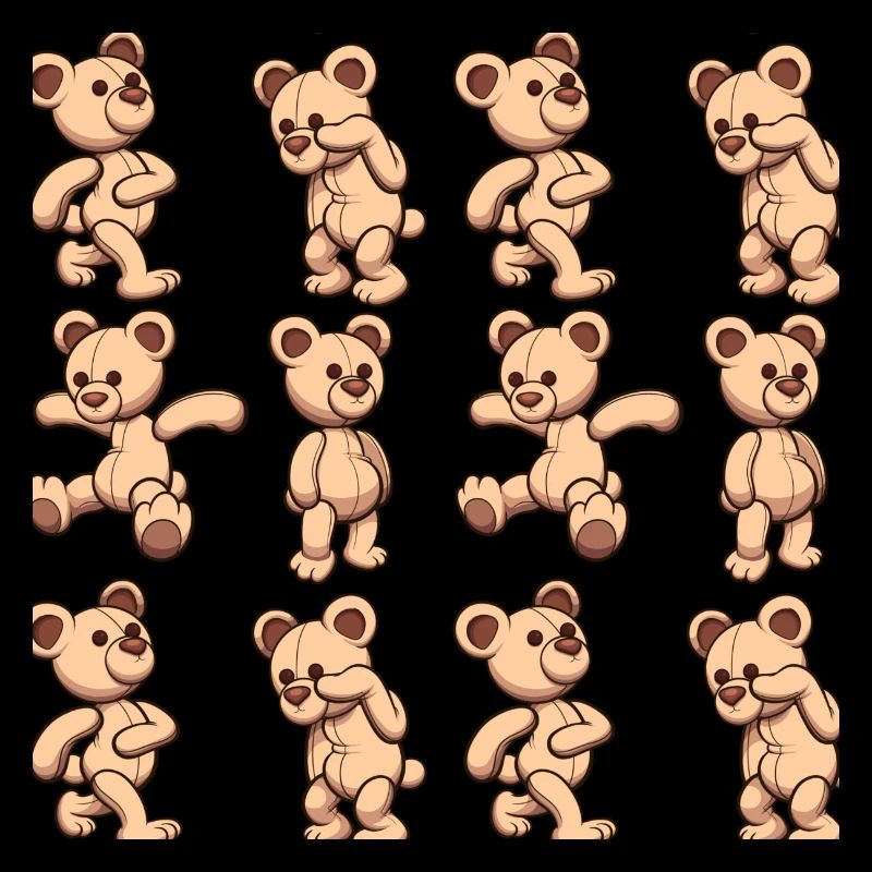 Dessin animé Teddy Bear Pattern