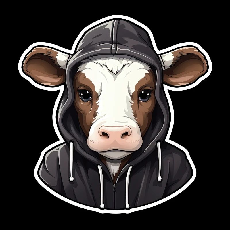 Coole Kuh in Freizeitkleidung