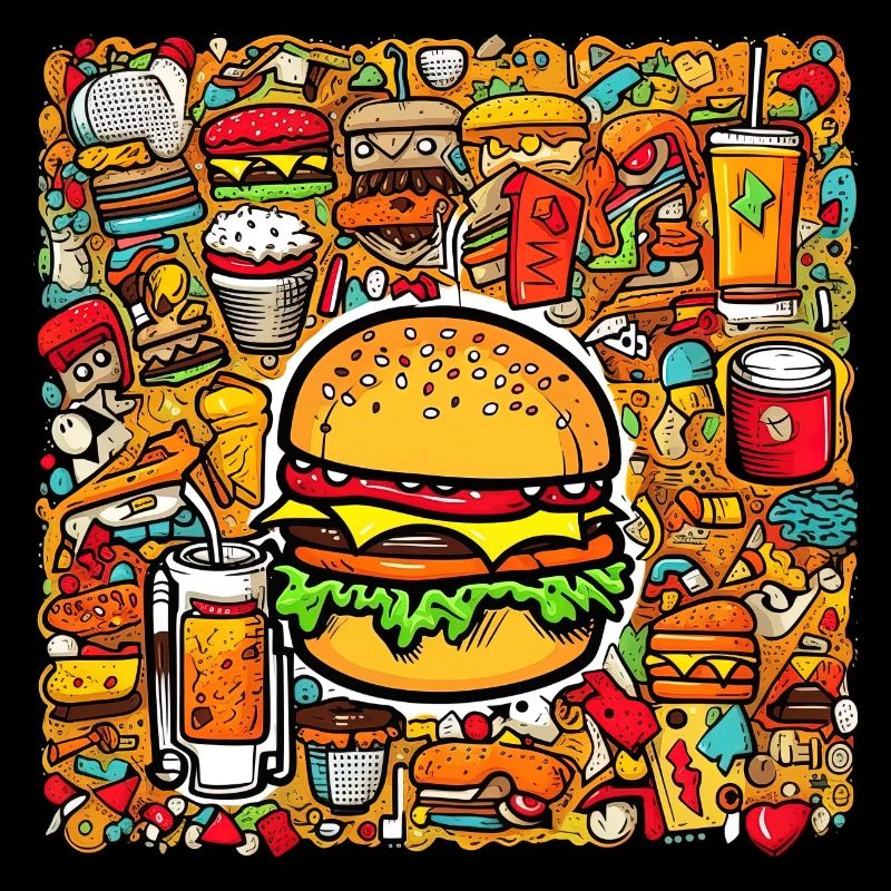 Burger multi motif