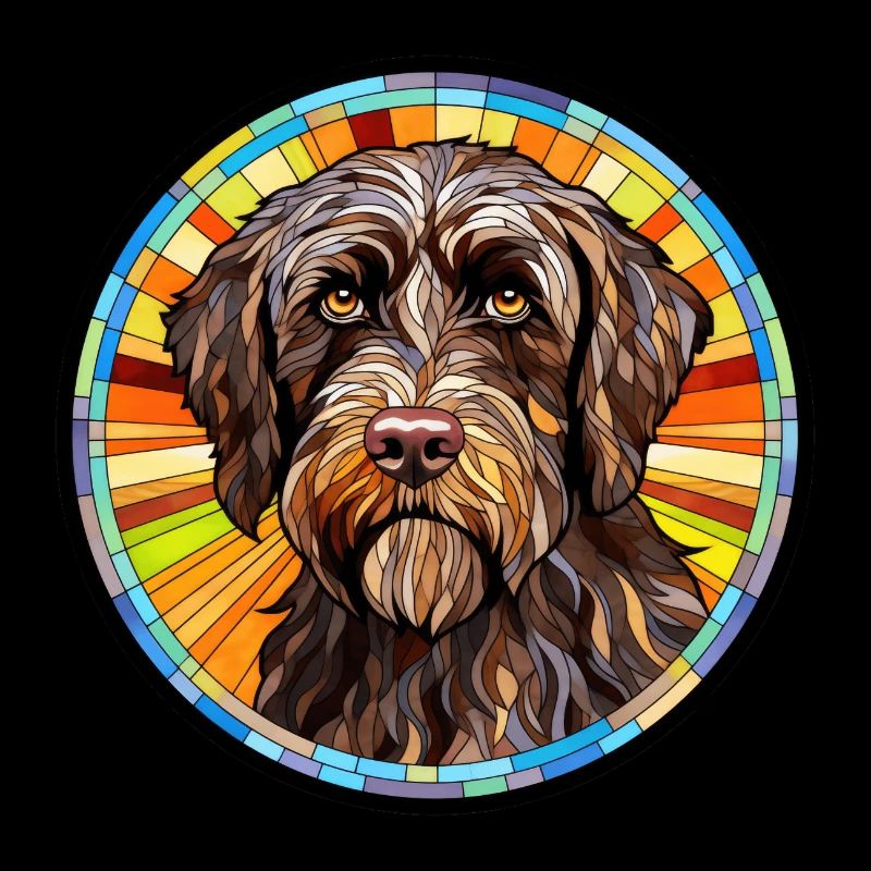 Wirehaired Pointing Griffon Dog Breed Watercolor G