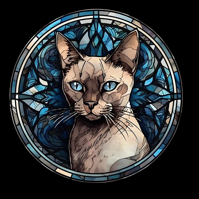 Verre aquarelle de race de chat birman