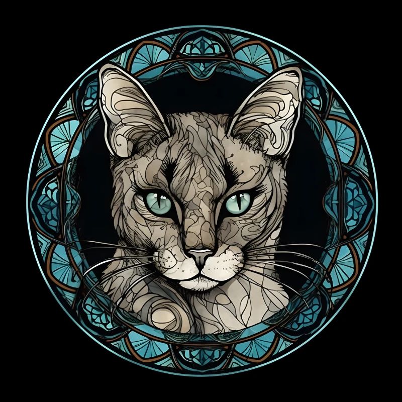 Verre aquarelle de race de chat javanais