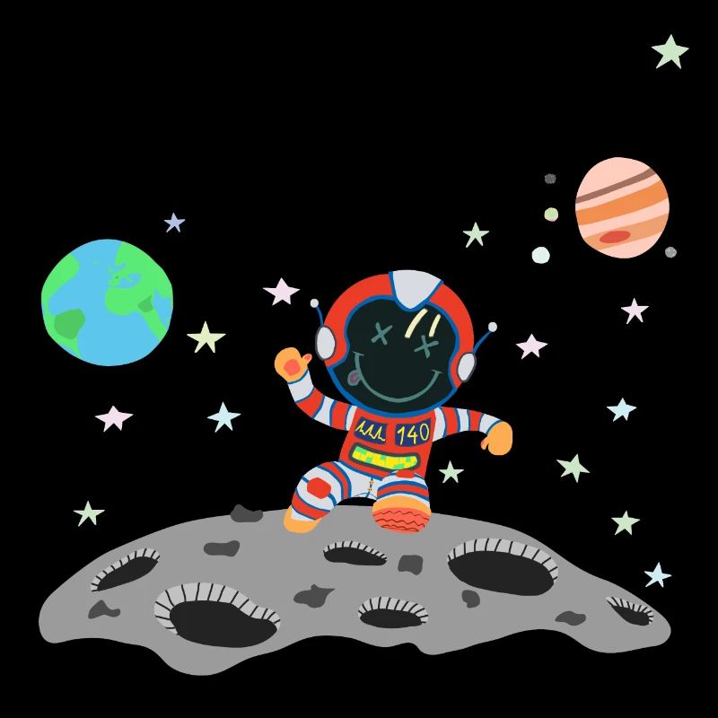 astronaute rouge blanc