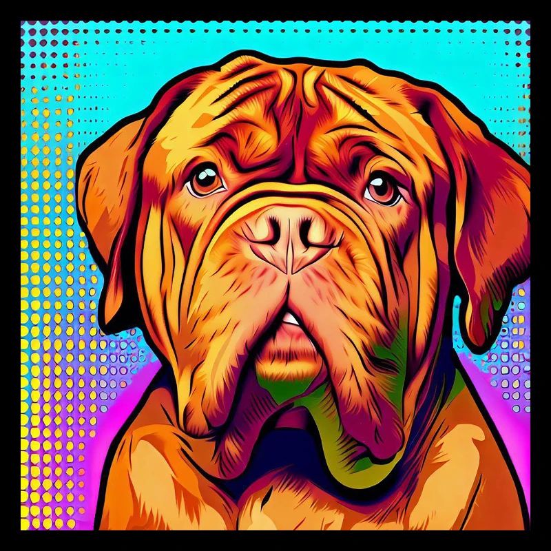 Dogue de Bordeaux Pop art
