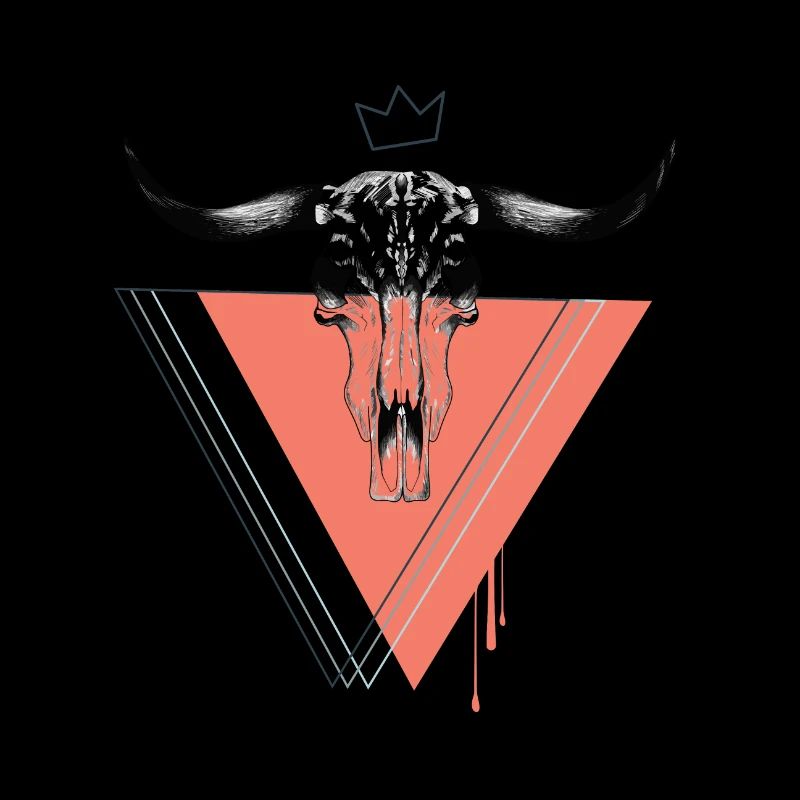 Triangle bull skull