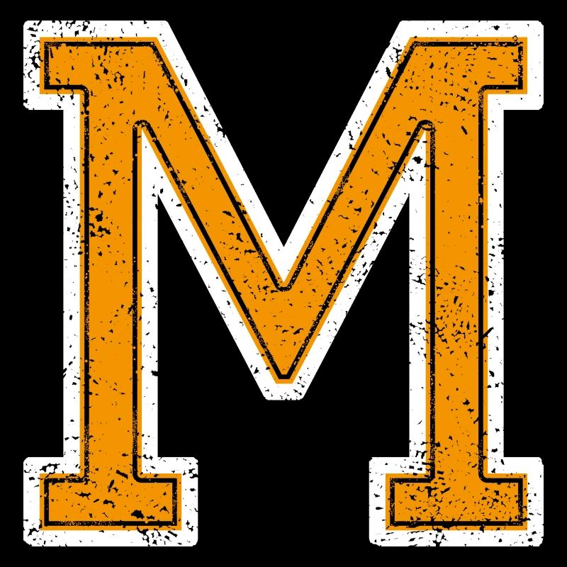 M - Buchstabe / College Style