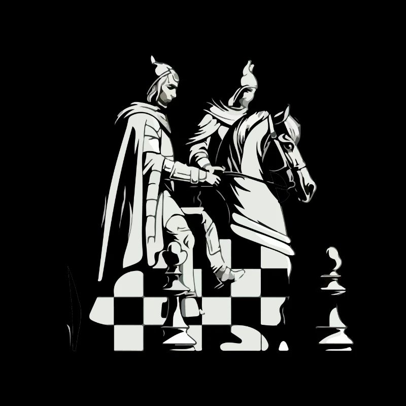 Cavalier et fou d'échecs