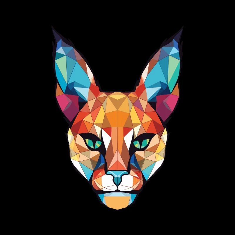 Caracal Aquarelle colorée Illustration d’animaux