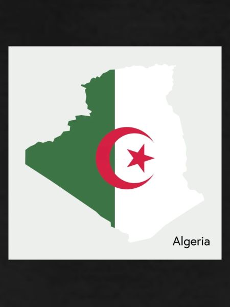 Algeria Flag, Map