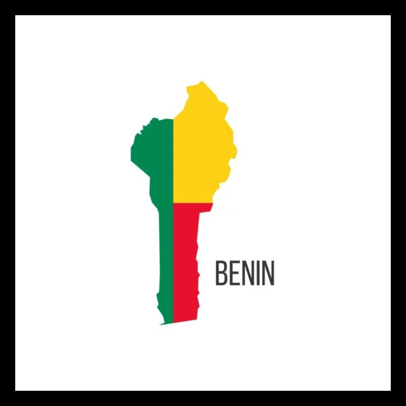 Drapeau du Bénin, Carte