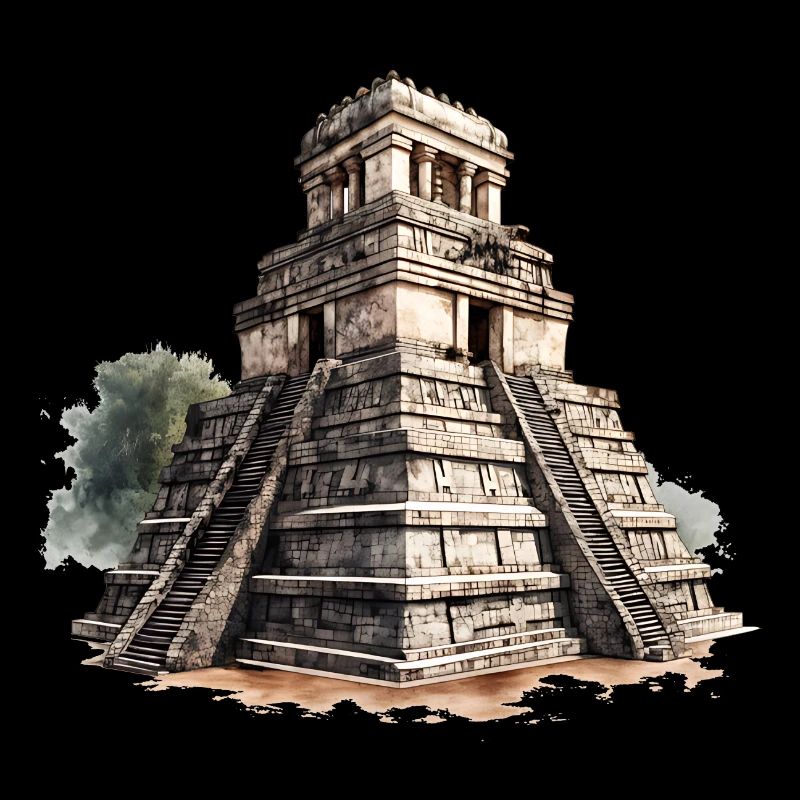 Majestueux temple maya