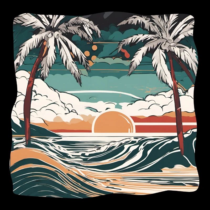 Summer / Sun / Beach / Palm trees / Sea / Waves