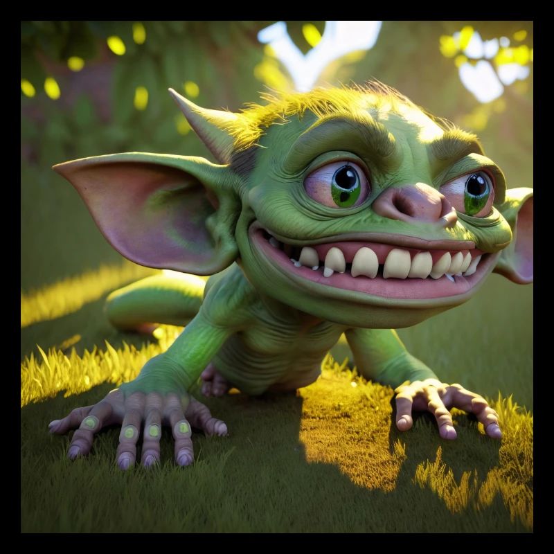 Drôle de gobelin vert