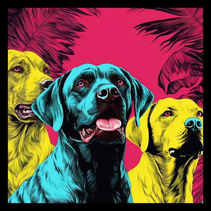 Chiens style néon