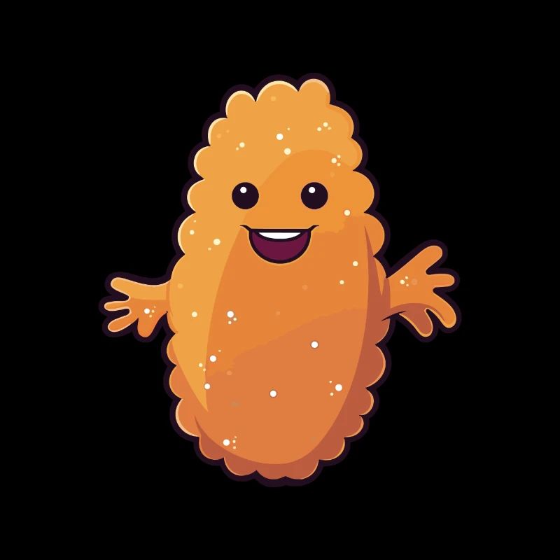 Dessin animé de concombre de mer Kawaii Illustration colorée