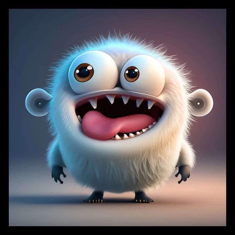 Joyeux Halloween mignon monstre langue de plaisir effrayant