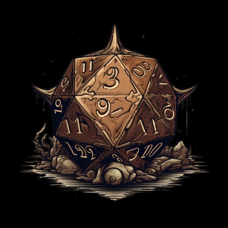 Dés D20 d’un barbare avec des cornes Jeu de rôle