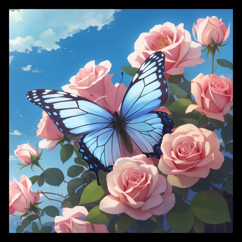 Blauer Schmetterling