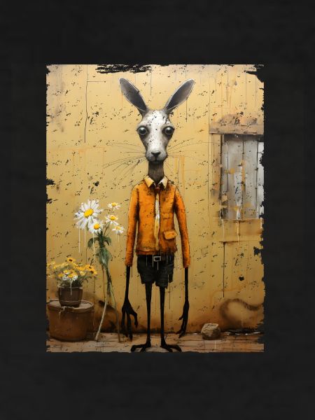 Kangaroo retro style