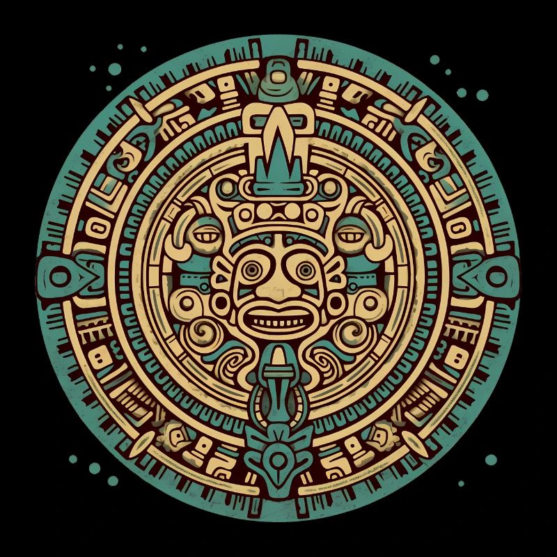 Inca, Aztec, Mayan Coin, Symbol, Artwork