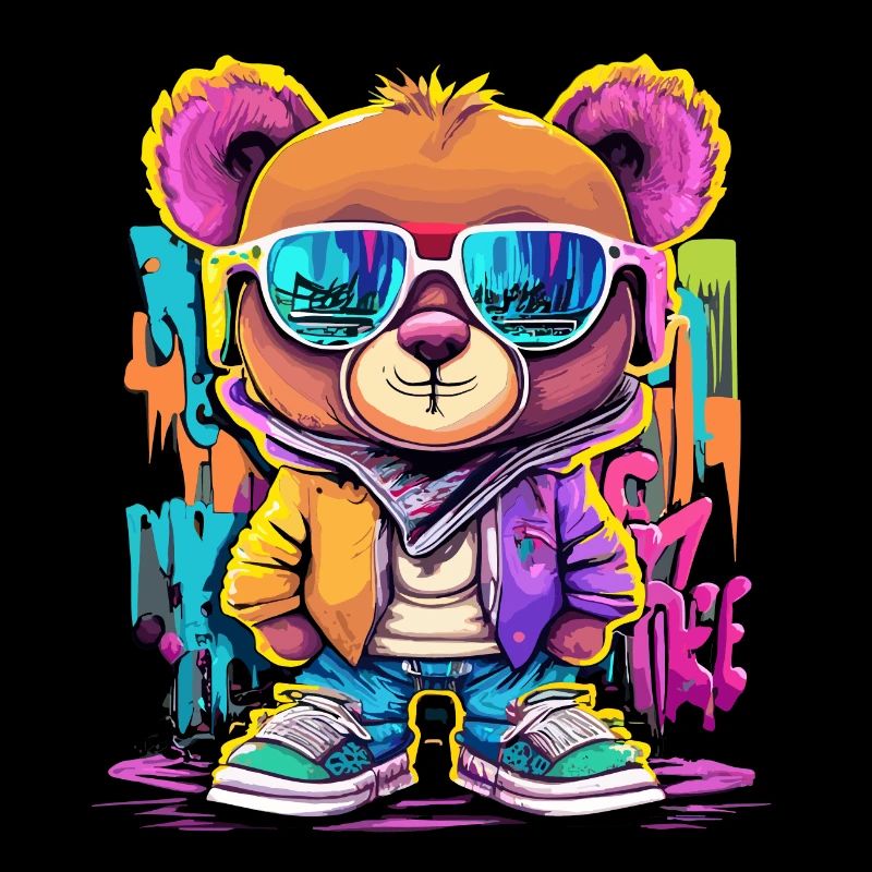 Grafitti teddy bear