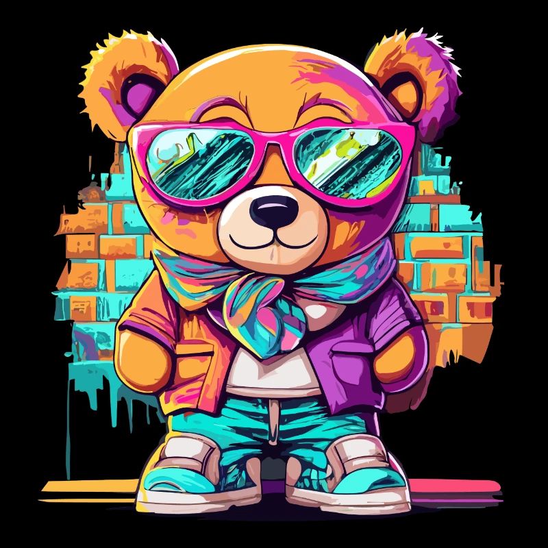 Grafitti teddy bear