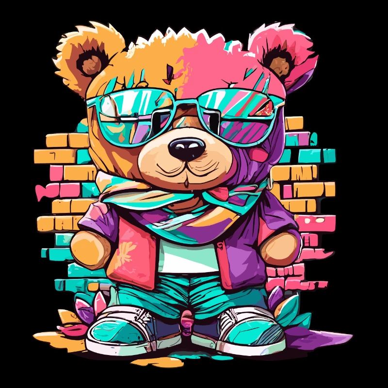 Grafitti teddy bear