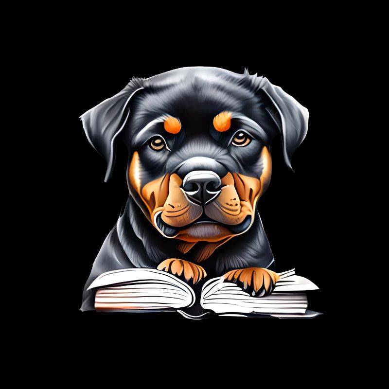 Rottweiler Hund Buch lesen Hunde Rottweilerwelpe
