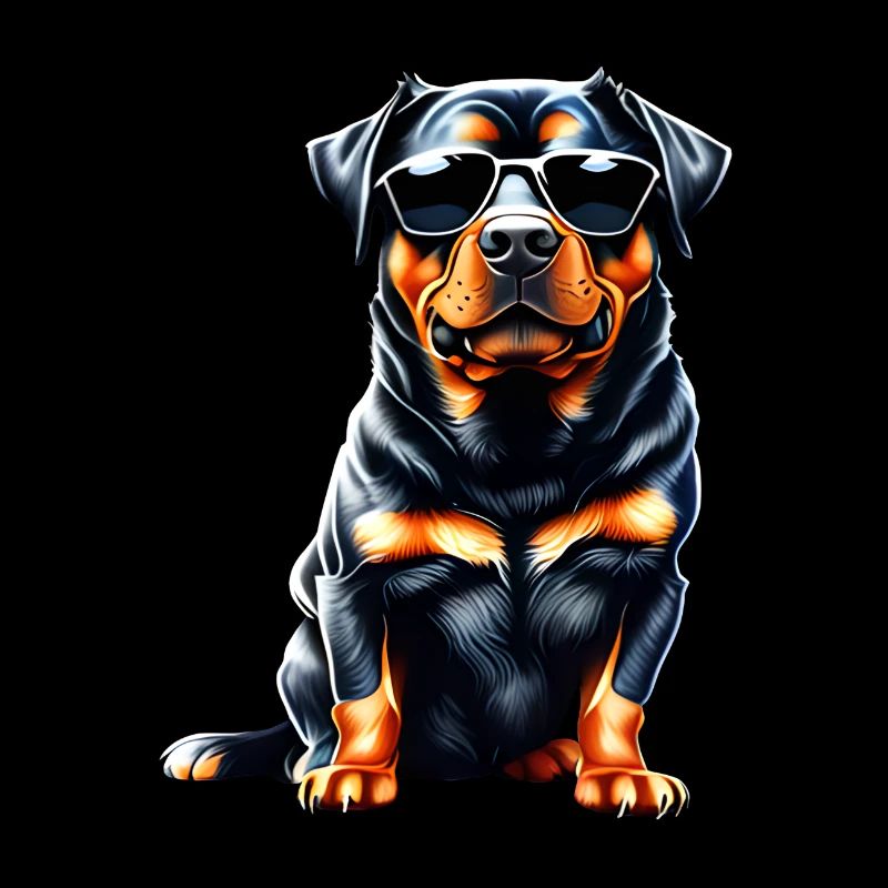 Rottweiler chiot chien avec lunettes de soleil chiens