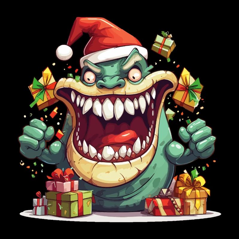 Cadeaux De Noël Monstre Drôle Humour Moche
